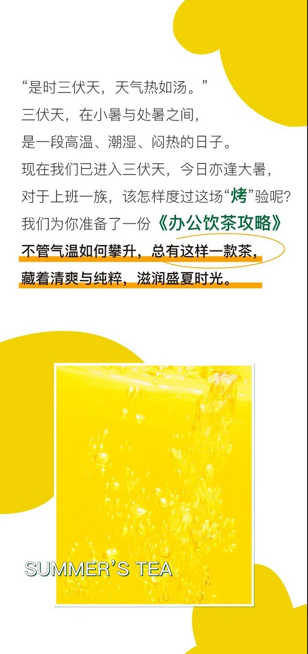 大暑 | 为你送上一份《办公饮茶攻略》，清凉一夏！